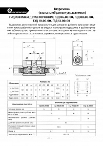 Гидрозамок двухсторонний ГЗД 06 (аналог VBDE G010 C4FR)